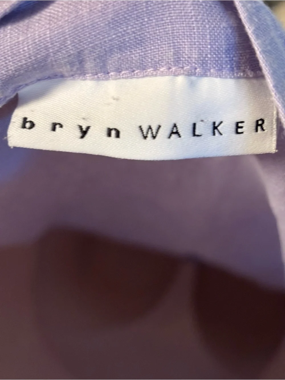 Bryn Walker Lavender Linen Sleeveless Tunic Dress L A-Line High Low Hem USA Boho